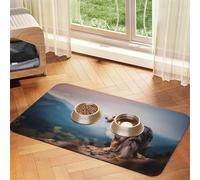 Berger Australien des Montagnes Aussie Pets Dogs,Tapis d'alimentation pour Animaux de Compagnie, Sets de Table en Cuir PU pour Chats et Chiens,40x60cm