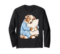 Berger Australien Dormant dans Un Pyjama Mignon pour Chien Manche Longue