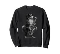 Berger australien jouant du saxophone jazz pour amoureux des chiens Sweatshirt