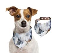 Berger Australien Neige Hiver Beaux Chiens,Bandanas pour Chien, écharpe en Coton, Bavoirs réglables pour Animaux de Compagnie,L