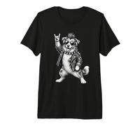 Berger Australien Punk Rock Musique Mohawk Amoureux des Chiens T-Shirt Haut de Gamme
