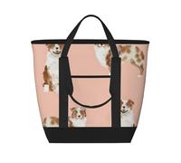 Berger Australien Rouge Merle Chien Simple Rose,Sacs à lunch isothermes de grande capacité pour femmes et hommes