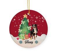 Berger Australien Tricolore Céramique Ornements De Noël, avec Ficelle Céramique À Suspendre 7.3Cm Décoration Sapin De Noel