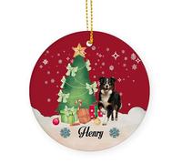 Berger Australien Tricolore Céramique Ornements De Noël, avec Ficelle Céramique Pendentif 7.3Cm Décoration De Sapin De Noël