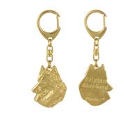 Chiens de Berger Belge - Porte-clés doré avec chien dans boîte cadeau, décoratio