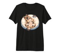 Berger Chien chillt avec Panier pour Chien + Nourriture Pendant Le Sommeil T-Shirt Haut de Gamme