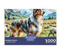 Berger d'Anatolie Puzzle 1000 Pièces - Puzzle Cozy Soir D’Hiver, Carton Premium, Challenge en Duo, Poster pour Déco, 38x26cm/1000pcs