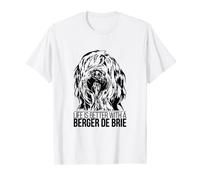 Berger de Brie life is better Message Briard pour chien T-Shirt