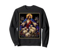 Berger et Protecteur Jésus défend Les Moutons Contre Les Loups Art Sweatshirt