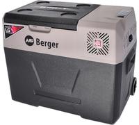 BERGER Glacière à compresseur B40-T 39 l - Prise 12 V, 24 V, 230 V - Glacière électrique avec roulettes - Glacière mobile silencieuse et légère - Idéale pour le camping, le jardin et les festivals