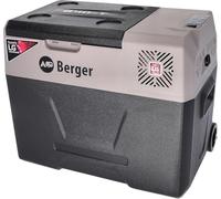 BERGER Glacière - Compresseur - 12 V, 24 V, 230 V - Prise avec roulettes - Glacière électrique pour voiture - Mini glacière mobile silencieuse et légère - Festival