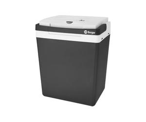 BERGER Glacière thermoélectrique 30 l - Glacière électrique avec raccord 12 V et 230 V - pour Voiture, Camping, Bateau Prise - Multifonction - Noir