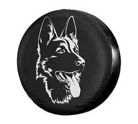 Berger Noir Allemand Couverture De Roue De Secours Anti Poussière Neige Housse Roue De Secours Résistant À La Saleté Housse De Pneu De Secours Universelle pour Trailerrv Voiture 14inch