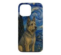 Berger Picard Chien Van Gogh Nuit étoilée Coque pour iPhone 13 Pro Max