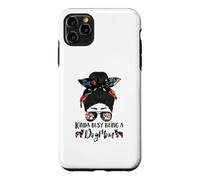 Berger Picard Kinda Busy Being A Dog Mom Funny Messy Bun Coque pour iPhone 11 Pro Max