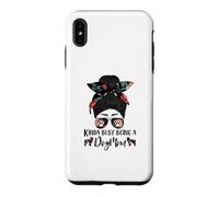 Berger Picard Kinda Busy Being A Dog Mom Funny Messy Bun Coque pour iPhone XS Max