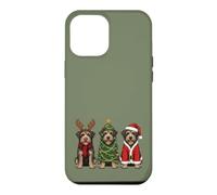 Berger Picard Père Noël rétro pour Amoureux des Chiens Coque pour iPhone 12 Pro Max
