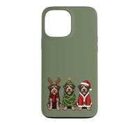 Berger Picard Père Noël rétro pour Amoureux des Chiens Coque pour iPhone 13 Pro Max
