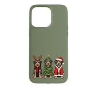 Berger Picard Père Noël rétro pour Amoureux des Chiens Coque pour iPhone 15 Pro Max