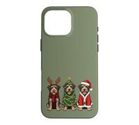 Berger Picard Père Noël rétro pour Amoureux des Chiens Coque pour iPhone 16 Pro Max