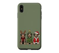 Berger Picard Père Noël rétro pour Amoureux des Chiens Coque pour iPhone XS Max