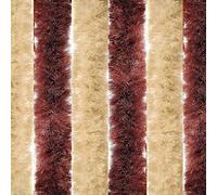 Berger Rideau Chenille 185 x 56 cm Caravane Camping-Car Marron Beige | Rideau de porte doux en chenille, protège des insectes et des regards, idéal pour caravane et camping-car.