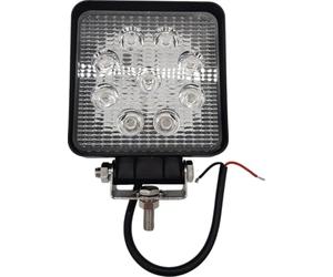 Berger + Schröter GmbH Projecteur de travail carré LED bleu, 9 x 3 W, env. 2700 lumens, boîtier en aluminium, verre polycarbonate