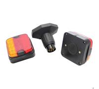 Berger & Schröter Kit d'éclairage pour remorque 7 pôles feu stop, feu arrière, clignotant 12 V/DC raccordement sans fi