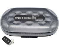 Berger & Schröter Mini barre d'avertissement magnétique à LED 12/24 V 4000 mAh 7 modes d'éclairage pour voiture, camion, tracteur, SUV