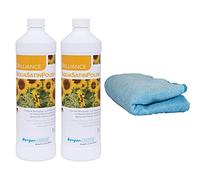 Berger-Seidle Aqua-Satin Polish Kit d'entretien pour sols en bois huilés et huilés et cirés + chiffon de polissage pour application 2 x 1 l