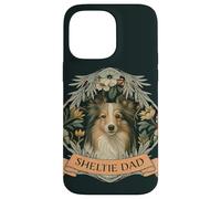Berger Sheltie Dad Shetland Style William Morris Coque pour iPhone 14 Pro Max