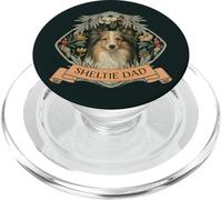 Berger Sheltie Dad Shetland Style William Morris PopSockets PopGrip pour MagSafe