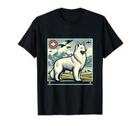 Berger Suisse Blanc rétro Vintage Art Suisse Alpes suisses T-Shirt Graphique avec Valeur
