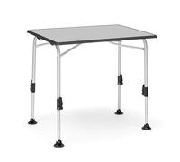 Berger | Table de Camping Pliante IVALO 1 | Petite Table pour Jardin, Balcon, Terrasse | Pliable d'Extérieur | d'Appoint Blanche | Réglable | 80 x 60 cm