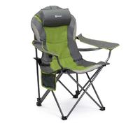 BERGER Tarim Chaise de camping pliante avec sac de rangement - Dossier haut facilement pliable avec porte-gobelet et repose-tête - Charge maximale : 120 kg
