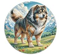 Berger tibétain 1000 Pièce Jigsaw Puzzles Jeux ÉduChatifs Créatif Puzzle Rond Défi Couleur pour Cadeaux De Voyage, Présent 1000pcs (67.5x67.5cm)