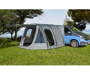 Berger Touring L Deluxe Auvent Latéral Gonflable Autoportant pour Van & Camping-Car - Imperméable 3000 mm avec Sol Cousu, Moustiquaires Anti-Insectes, Hauteur 180-220 cm