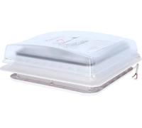 Berger Turbo Vent Lanterneau 28x28 cm 12V avec Ventilateur et Moustiquaire | Lanterneau de toit 28 x 28 cm avec ventilateur 12 V et moustiquaire, résistant aux UV, pour camping-car, caravane et van.