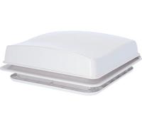 Berger Turbo Vent Lanterneau de Toit 28 x 28 cm avec Ventilateur 12V et Moustiquaire, Résistant aux UV, pour Camping-Car, Caravane et Van (blanc)