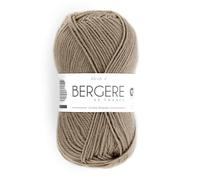 Bergère de France - IDÉALE 4 - Pelote de laine à tricoter et au crochet (50g) - 50% Laine - 4 mm - Fabrication Française - Fil infeutrable pour toute la famille - Brun (CHANVRE)