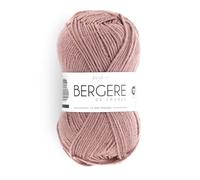 Bergère de France - IDÉALE 4 - Pelote de laine à tricoter et au crochet (50g) - 50% Laine - 4 mm - Fabrication Française - Fil infeutrable pour toute la famille - Rose (BOIS DE ROSE)
