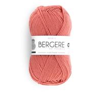 Bergère de France - IDÉALE 4 - Pelote de laine à tricoter et au crochet (50g) - 50% Laine - 4 mm - Fabrication Française - Fil infeutrable pour toute la famille - Rose (SAUMON)