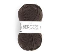 Bergère de France - IDÉALE 4 - Pelote de laine à tricoter et au crochet (50g) - 50% Laine - 4 mm - Fabrication Française - Fil infeutrable pour toute la famille - Brun (CACAO)
