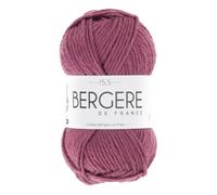 Bergère de France - IMAGE, pelote de laine à tricoter et crochet (50g) 50% de Laine Mérinos - 5,5 mm - Fabriqué en France - Fil épais et doux, idéal pour les torsades - Rose (AMARANTE)