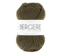 Bergère de France - IMAGE, pelote de laine à tricoter et crochet (50g) 50% de Laine Mérinos - 5,5 mm - Fabriqué en France - Fil épais et doux, idéal pour les torsades - Vert (BRONZE)