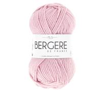 Bergere de France pelote de laine à tricoter et crochet (50g) 50% de Laine Mérinos - 5,5 mm - Fabriqué en France - Fil épais et doux, idéal pour les torsades - Rose (GUIMAUVE), 1 unité