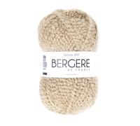 Bergère de France - Pelote TOISON 100 - Fil laine à tricoter bouclé, léger et souple - 6,5 mm - 100 g - Fabrication Française - Beige (GAÏA)