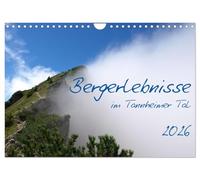 Bergerlebnisse im Tannheimer Tal (Wandkalender 2026 DIN A4 quer), CALVENDO Monatskalender: Traumhafte Bergkulissen im Tannheimer Tal.