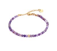 BERGERLIN Amethyst Armband lila - facettiertes, lila Armband - Gold - M-L