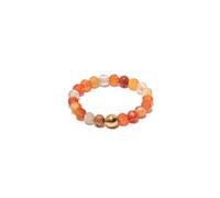BERGERLIN Bague en véritable pierre naturelle pour homme et femme, avec certification - Bague anti-stress, bague anti-anxiété, bague anti-anxiété, M, Pierre naturelle